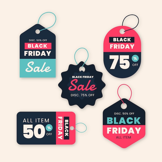 Flat tags/banners collection for black friday sale