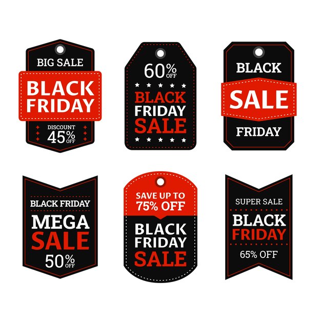 Flat tags/banners collection for black friday sale