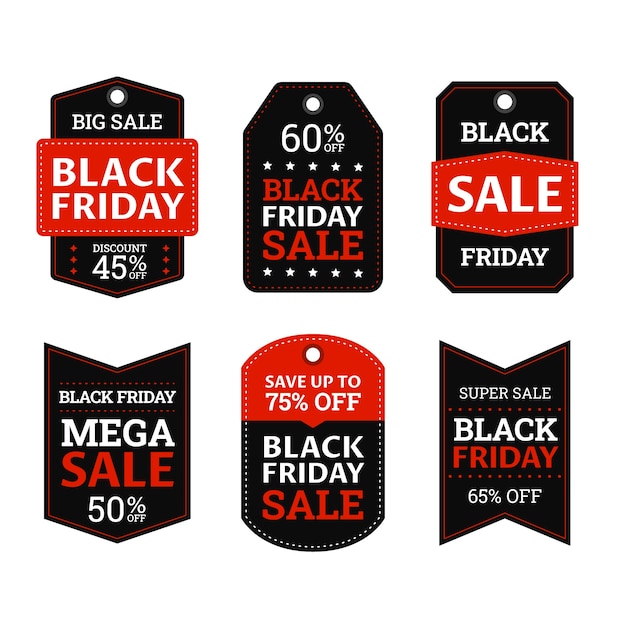 Flat tags/banners collection for black friday sale