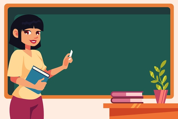 Free vector flat teachers' day background