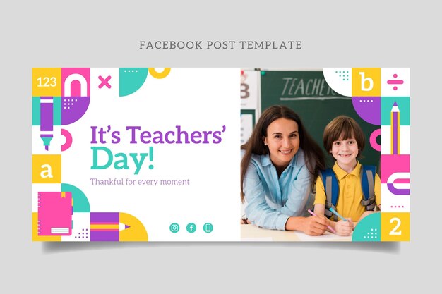 Шаблон сообщения в социальных сетях на день учителя