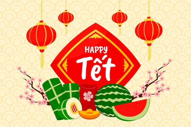 Free vector flat tet background