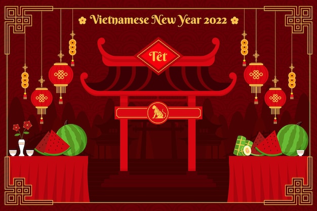 Free vector flat tet background