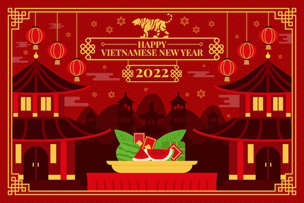 Free vector flat tet background