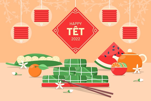 Free vector flat tet background