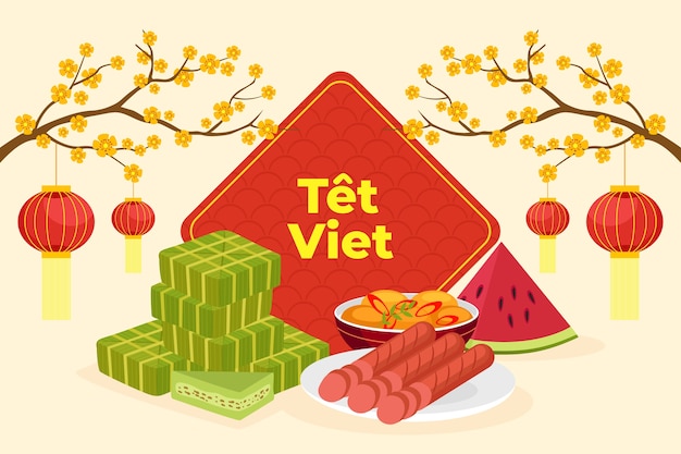 Free vector flat tet background