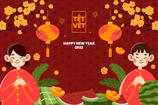 Free vector flat tet background