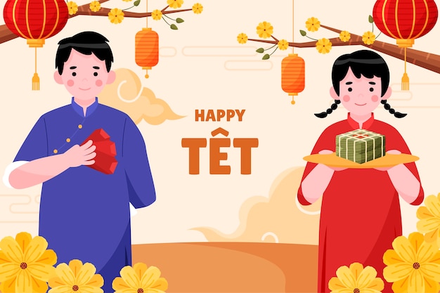 Free vector flat tet background