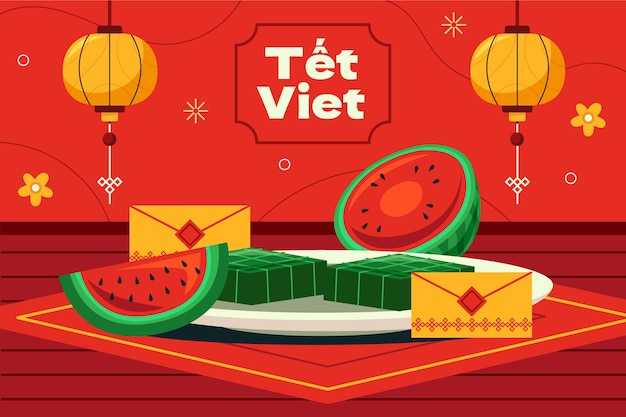 Free vector flat tet background