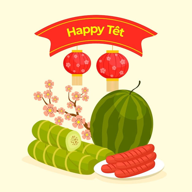 Free vector flat tet illustration