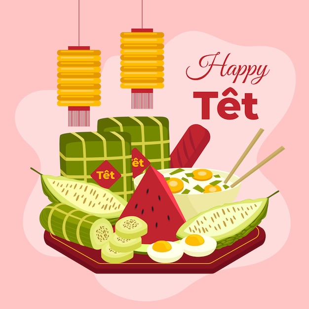 Flat tet illustration