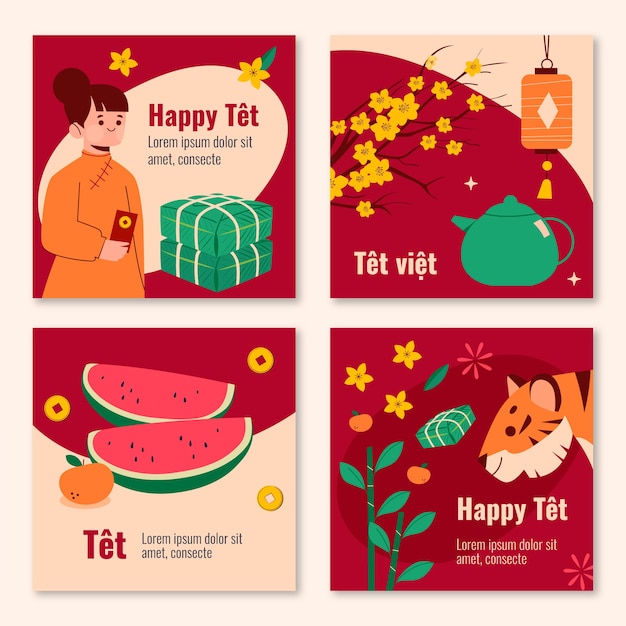 Flat tet instagram posts collection