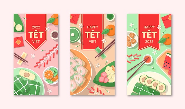 Flat tet instagram stories collection