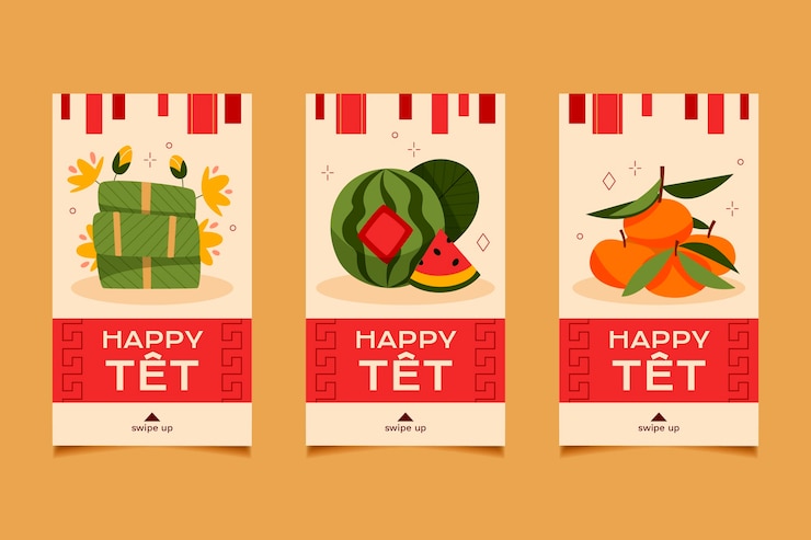 Free Vector flat tet instagram stories collection