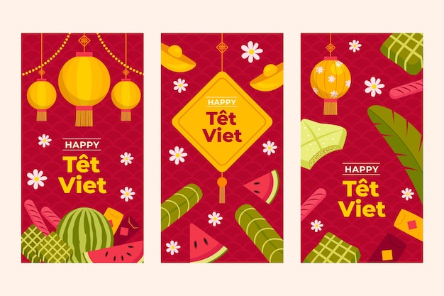 Flat tet instagram stories collection