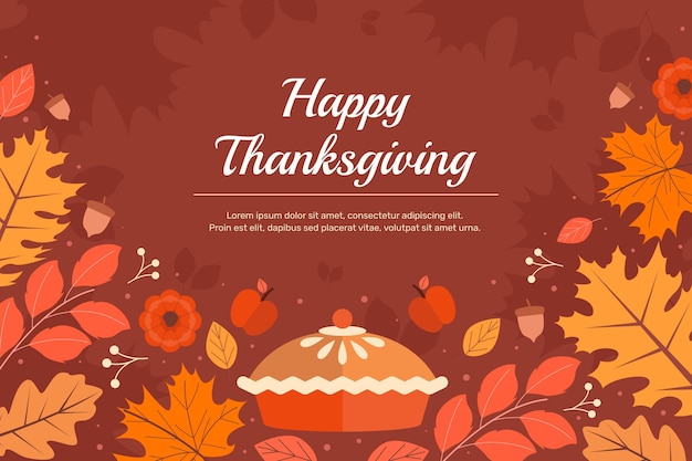 Flat thanksgiving background