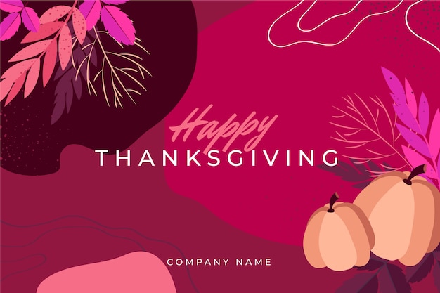 Free vector flat thanksgiving background