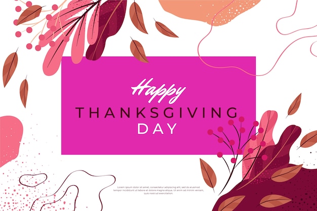 Free vector flat thanksgiving background