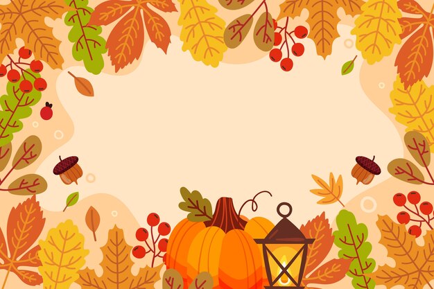 Flat thanksgiving celebration background