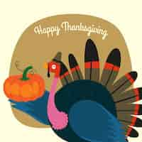 Free vector flat thanksgiving celebration illustration