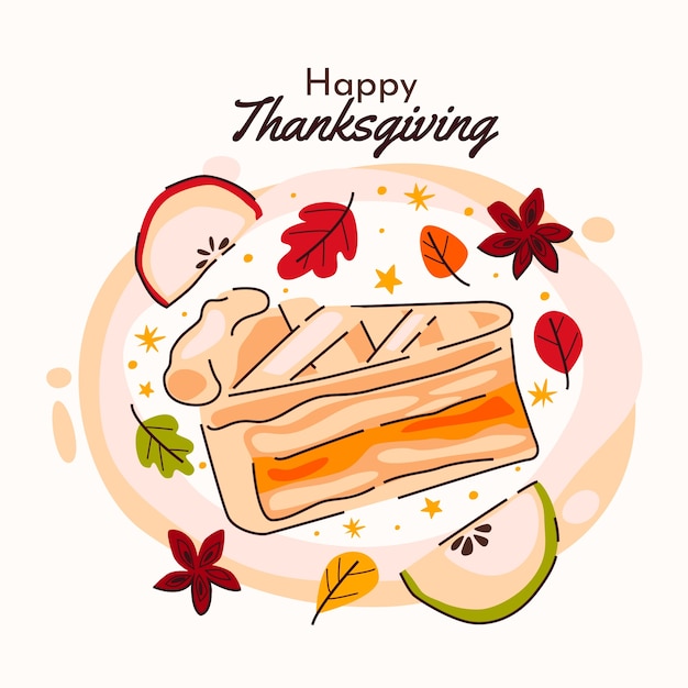 Flat thanksgiving illustration