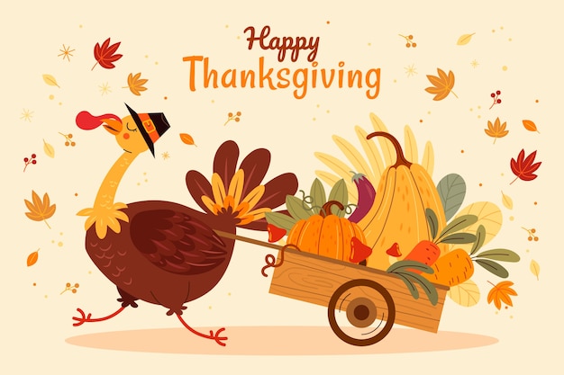 Flat thanksgiving illustration