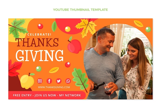 Flat thanksgiving youtube thumbnail