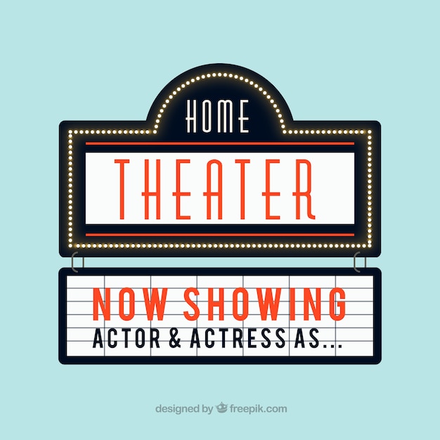 Flat theater sign