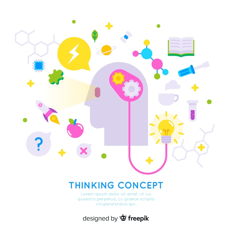Free Vector flat thinking concept