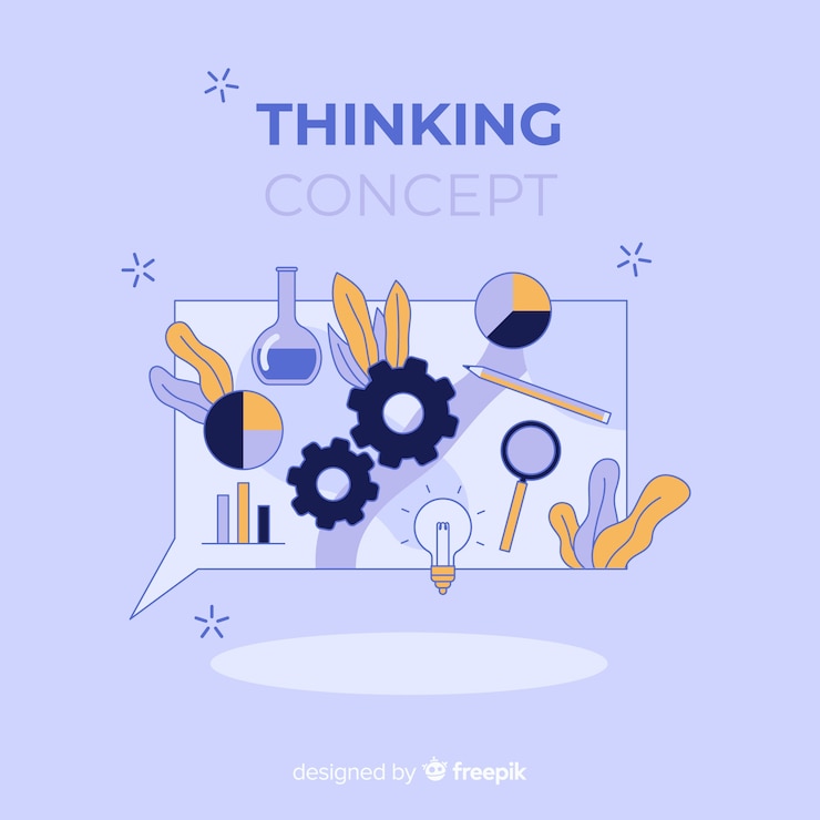 Free Vector flat thinking concept