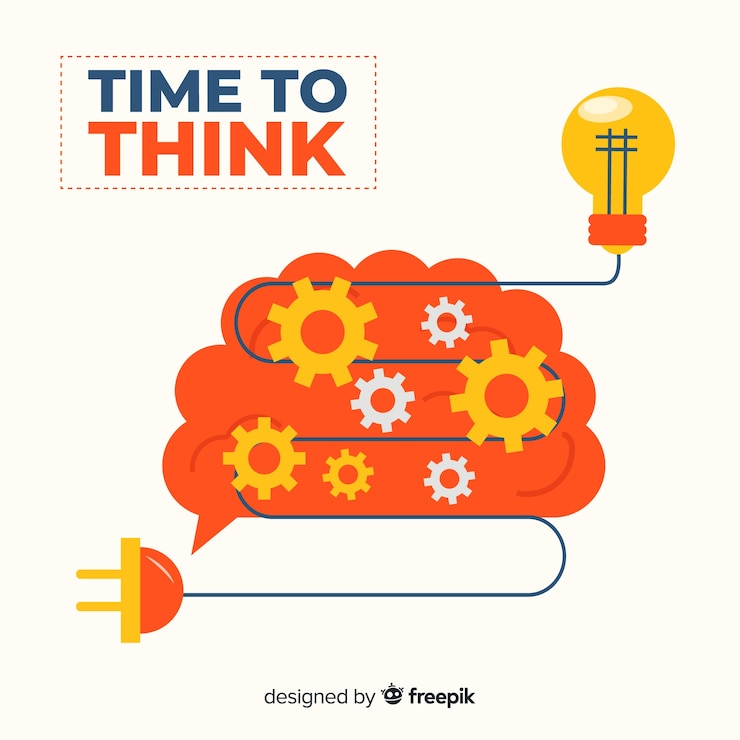 Free Vector flat thinking concept