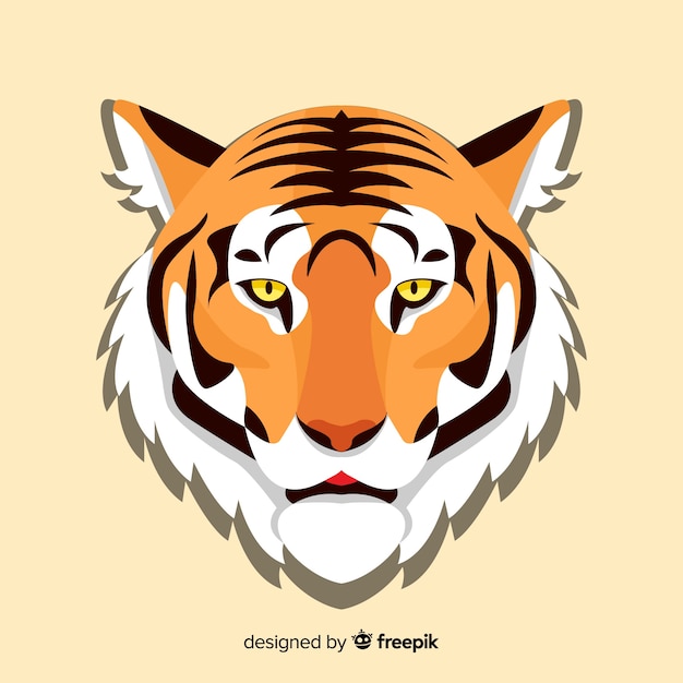 Flat tiger background