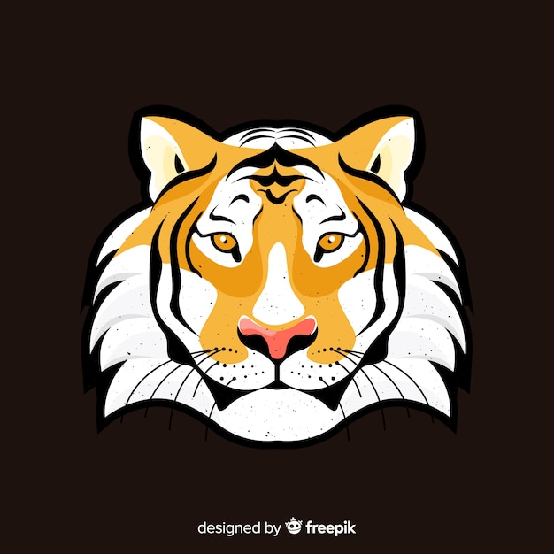 Free Vector | Flat tiger head