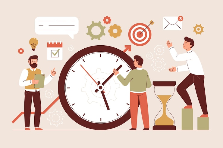 Free Vector flat time management concept illustration