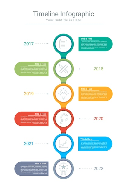 Flat timeline infographic for presentation