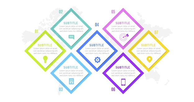 Flat timeline infographic template