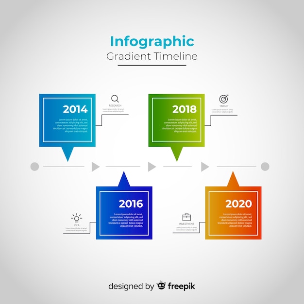 Free Vector | Flat timeline infographic