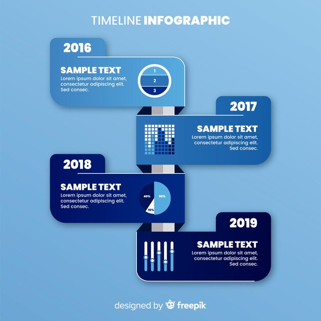 Плоская шкала инфографики