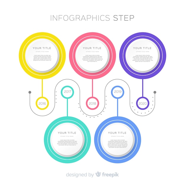 Flat timeline infographic 