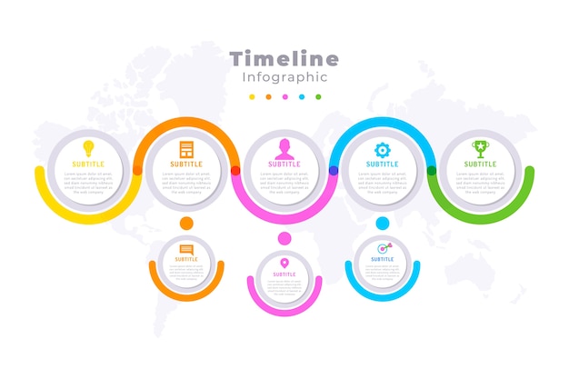 Infografica timeline piatta