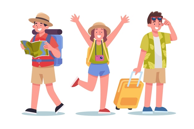 Flat tourists ready for holiday