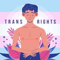 Free vector flat transgender person illustrated