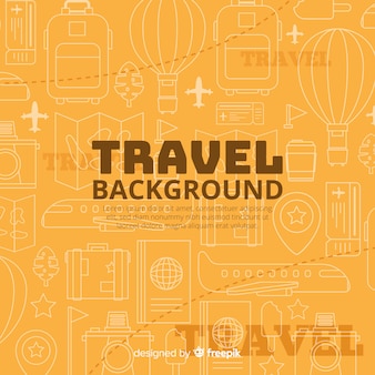 Flat travel background template