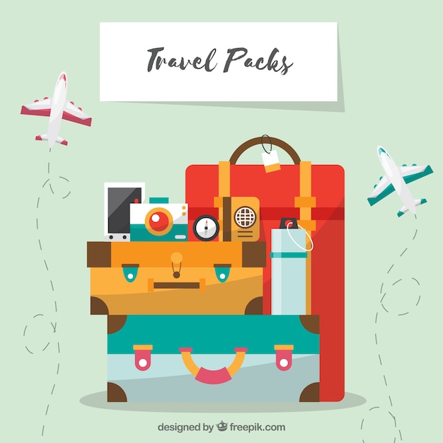 Free Vector | Flat travel background