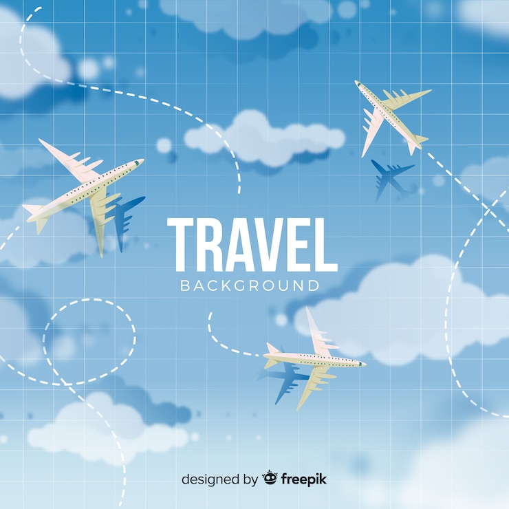 無料Vector 平らな旅行の背景