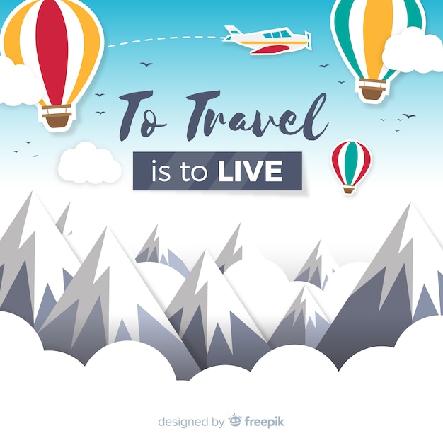 Free vector flat travel background