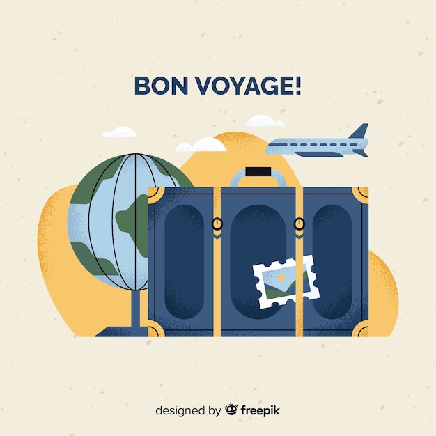 Free vector flat travel background