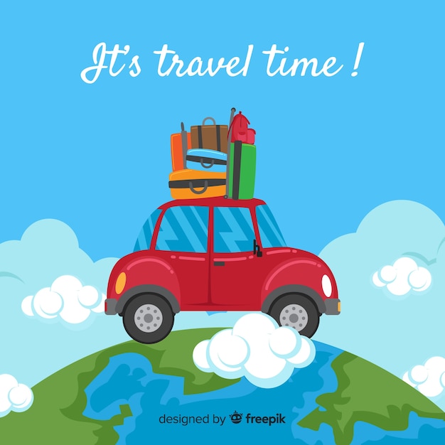 Flat travel background