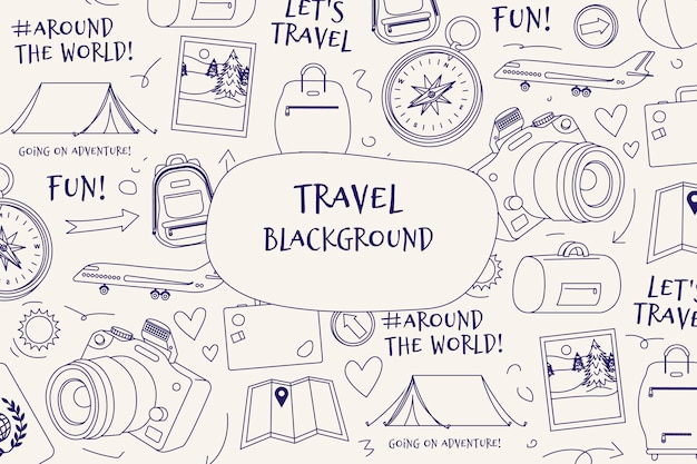 Flat travel background