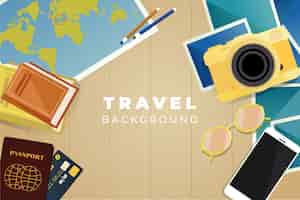 Free vector flat travel background